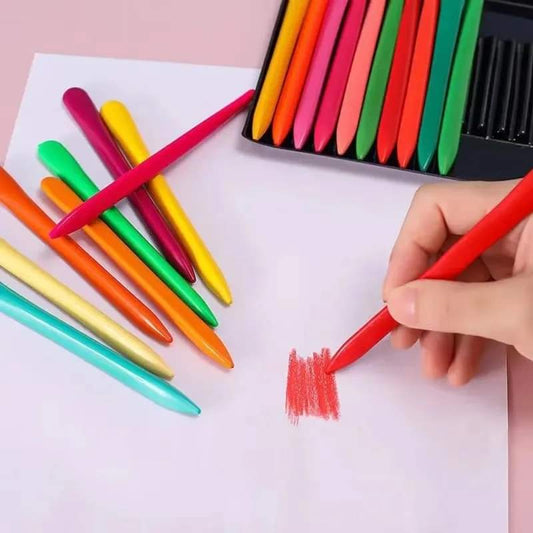 12Pcs Plastic Crayons Set