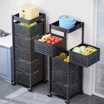 New Style Square Metal Rotating Trolley