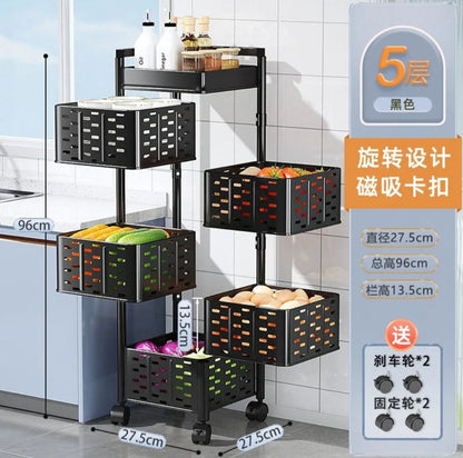 New Style Square Metal Rotating Trolley